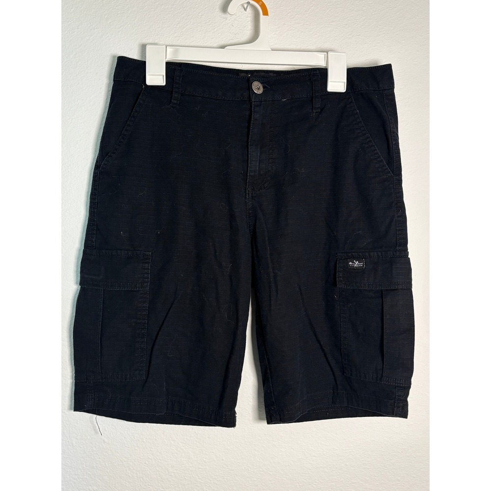 Marc Ecko Cut & Sew Mens Black Ripstop Cargo Shorts Size 30 MK8S0115S4